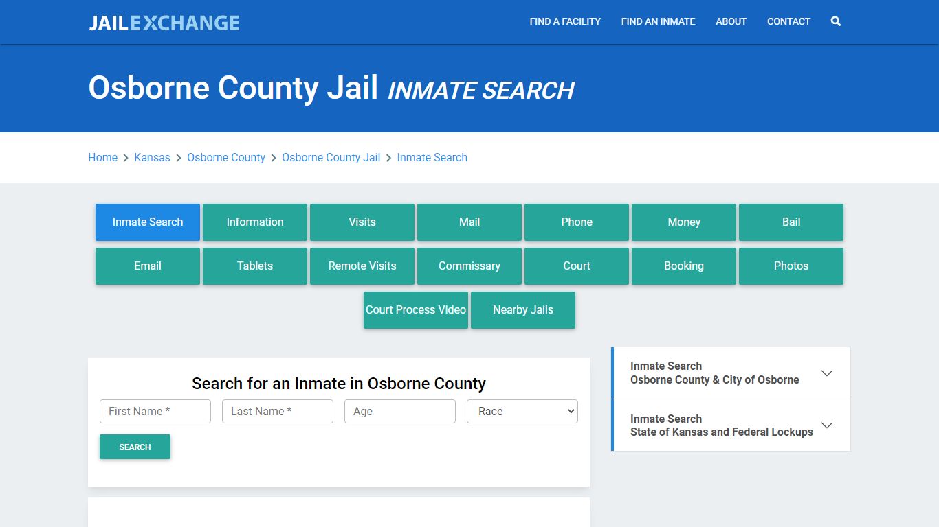 Osborne County Jail, KS Inmate Search: Roster & Mugshots