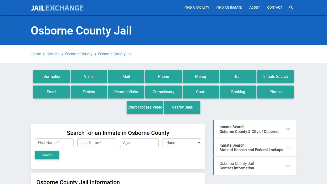 Osborne County Jail Roster Lookup, KS, Inmate Search